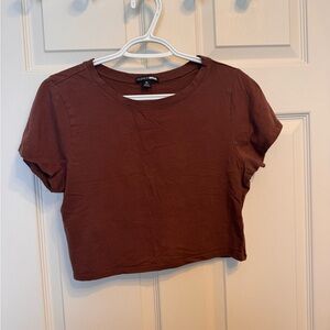 Fashion Nova Chocolate Brown Crop Top